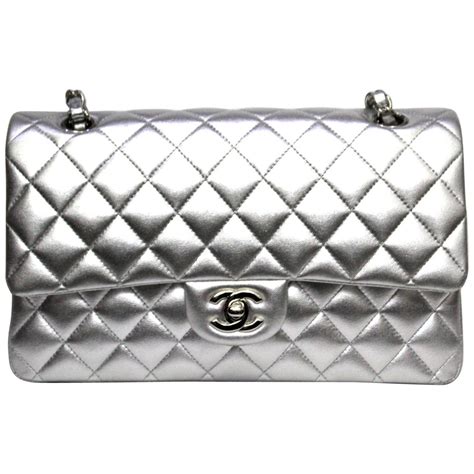 chanel bag silver